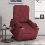 vidaXL Fauteuil inclinable de massage électrique rouge bordeaux