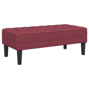 vidaXL banc avec coussin Bordeaux 113 x 57 x 39 cm tissu
