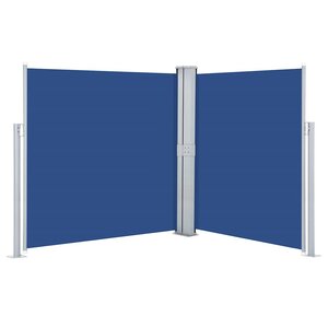 vidaXL Auvent latéral rétractable Bleu 140 x 600 cm