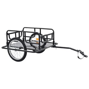 vidaXL Remorque de vélo 130x73x48 5 cm acier noir