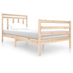 vidaXL Cadre de lit sans matelas bois massif 100x200 cm