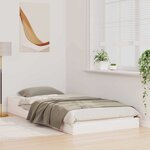 vidaXL Cadre de lit Blanc 100 x 220 cm Pin massif