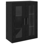 vidaXL Armoires Murailles 2 Pièces Chêne noir 69 5 x 34 x 90 cm