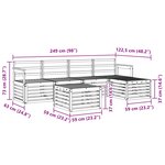 vidaXL Ensemble de canapés d'extérieur 6 pc Naturel