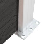 vidaXL Panneau de clôture WPC 95x186 cm Gris