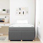vidaXL Cadre de lit Autre Gris foncé 120 x 200 cm tissu