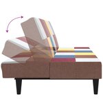 vidaXL Canapé-lit à 2 places tissu
