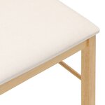 vidaXL Chaises à manger coussins 2 Pièces bois massif caoutchouc