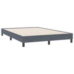 vidaXL Sommier à lattes de lit et matelas et LED gris foncé 140x220cm velours