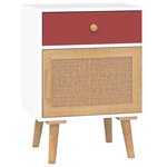 vidaXL Tables de chevet 2 Pièces blanc 40x30x55 cm bois d'ingénierie