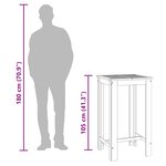 vidaXL Table de bar de jardin 60x60x105 cm Bois d'acacia solide