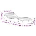 vidaXL Chaise longue 205x80x31 5 cm bois massif de pin