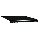 vidaXL Tissu de Remplacement pour Auvent 4x3.5 m Noir