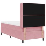 lit box spring vidaXL avec matelas et LED rose 90x190 cm en velours