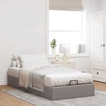 vidaXL Cadre de lit ottoman sans matelas taupe 80x200 cm tissu