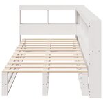vidaXL Lit bibliothèque sans matelas blanc 100x200 cm bois pin massif