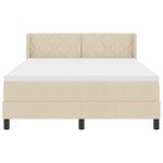 vidaXL Lit coffre avec matelas crème  160 x 200 cm - Tissu.