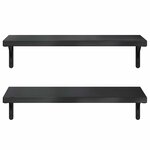 vidaXL Étagères murales 2 Pièces 75x30 cm noir acier inoxydable