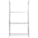 vidaXL Porte-pneus à 3 niveaux 4 Pièces Argenté 110x40x200 cm Acier
