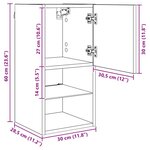 vidaXL Meuble TV mural Bois Ancien 30 5 x 30 x 60 cm Bois d'ingénierie