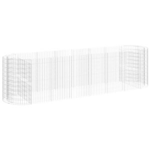 vidaXL Lit surélevé à gabion Fer galvanisé 400x100x100 cm