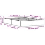 vidaXL Cadre de lit ottoman Blanc 120 x 200 cm Pin massif