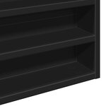 vidaXL Armoire à vitrine noir 80x8 5x58 cm bois d'ingénierie