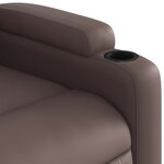 vidaXL Fauteuil de massage inclinable Marron Similicuir