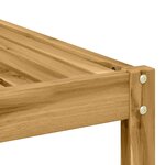 vidaXL Table de jardin Bois d'Acacia Massif Blanc 59 x 59 x 37 cm