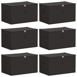 vidaXL Boîte de rangement 6 pc Tissu intissé 60 x 43 x 35 cm 90 3 L