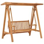 vidaXL Balancelle 174 cm Bois de teck massif