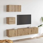 vidaXL Ensemble meuble TV 3 Pièces Chêne artisanal Bois d'ingénierie