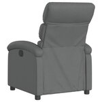 vidaXL Fauteuil inclinable électrique Gris foncé Tissu