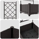 Jardinière avec treillis vidaXL Marron 40x40x125 5 cm