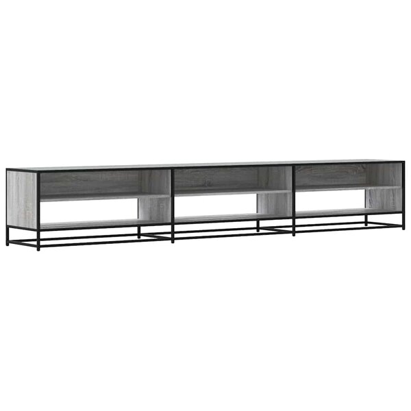 vidaXL Meuble TV sonoma gris 270x40x46 cm bois d'ingénierie
