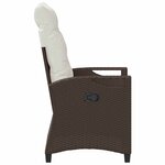 vidaXL Chaise de jardin 2 Pièces Marron et Crème 56 x 60 x 112 cm