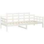 vidaXL Lit de jour sans matelas blanc bois de pin massif 80x200 cm