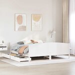 vidaXL Cadre de lit sans matelas blanc 180x200 cm bois massif de pin