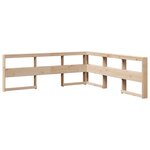 vidaXL Lit bibliothèque sans matelas 200x200 cm bois massif de pin