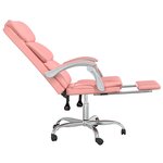 vidaXL Fauteuil inclinable de bureau Rose Similicuir