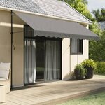 vidaXL Auvent rétractable anthracite 350x150 m tissu et acier