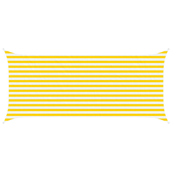 vidaXL Voile d'ombre Jaune et blanc 4 5 x 2 m 100   polyester Oxford