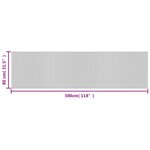 vidaXL Tapis rectangulaire noir 80x300 cm bambou