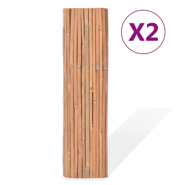 vidaXL Clôtures en bambou 2 Pièces 100x400 cm