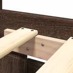 vidaXL Cadre de lit tête de lit sans matelas chêne marron 160x200 cm