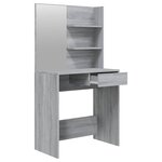 vidaXL Coiffeuse avec miroir Sonoma gris 74 5x40x141 cm