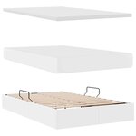 vidaXL Lit de Rangement Blanc pur 120 x 200 cm Cuir synthétique