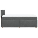 vidaXL Sommier à lattes de lit avec matelas Gris foncé 90x200 cm Tissu