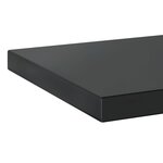vidaXL Étagères murales 2 Pièces 50x30x3 cm noir acier inoxydable