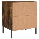 vidaXL Tables de chevet 2Pièces chêne fumé 40x35x47 5cm bois d’ingénierie